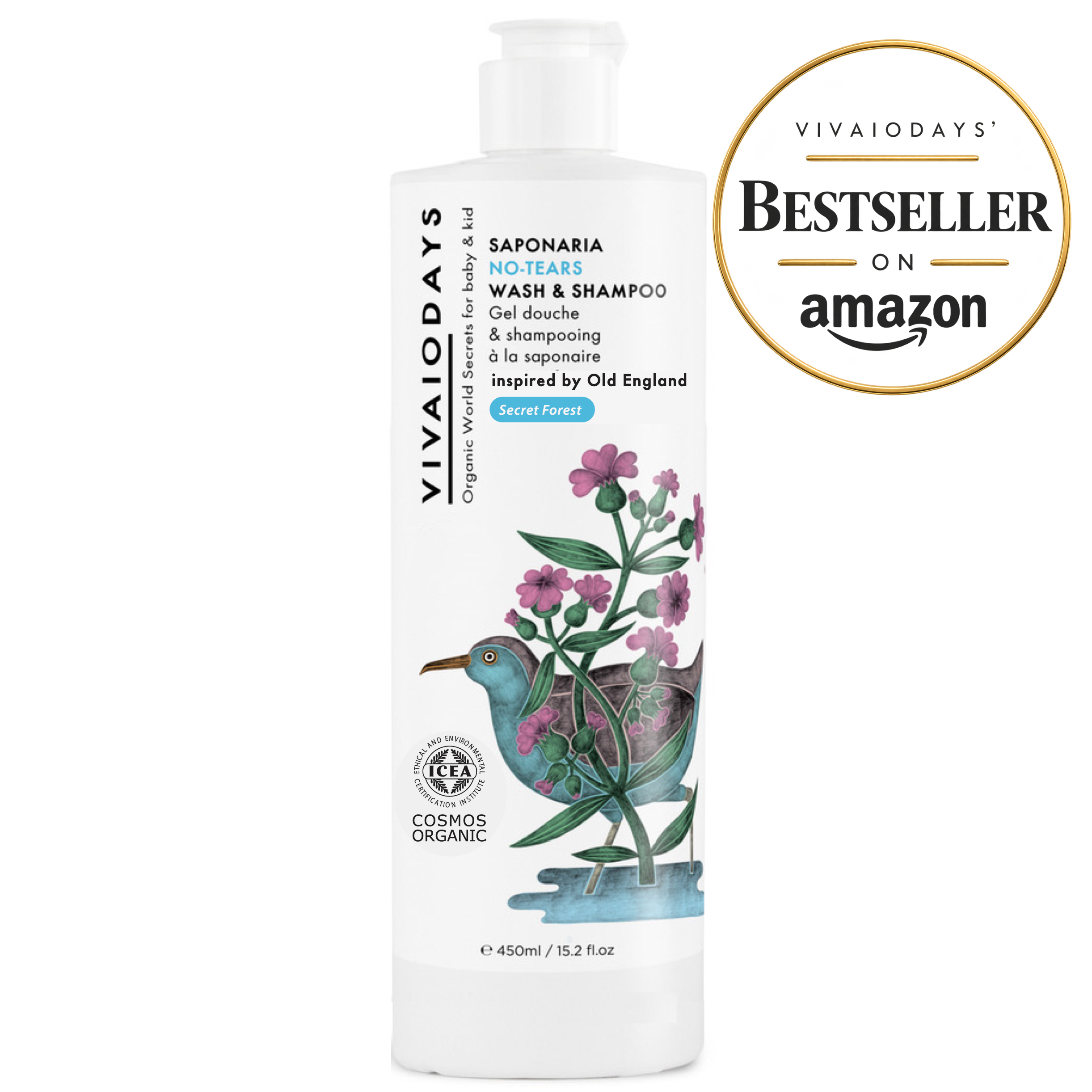 Saponaria No-Tears Wash & Shampoo 15.2 fl.oz. / 450ml