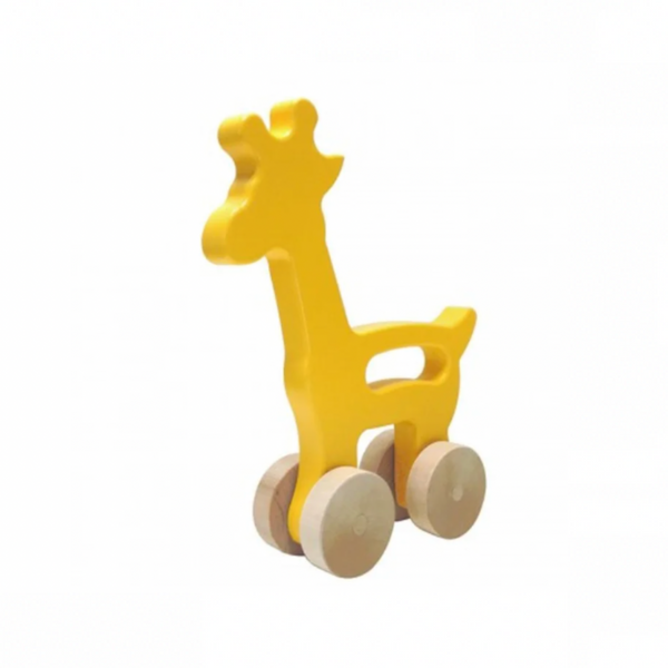 Manny & Simon eco-friendly wooden push toy Giraffe