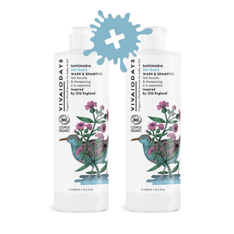 Saponaria No-Tears Wash & Shampoo 2 X 15.2 oz Bundle